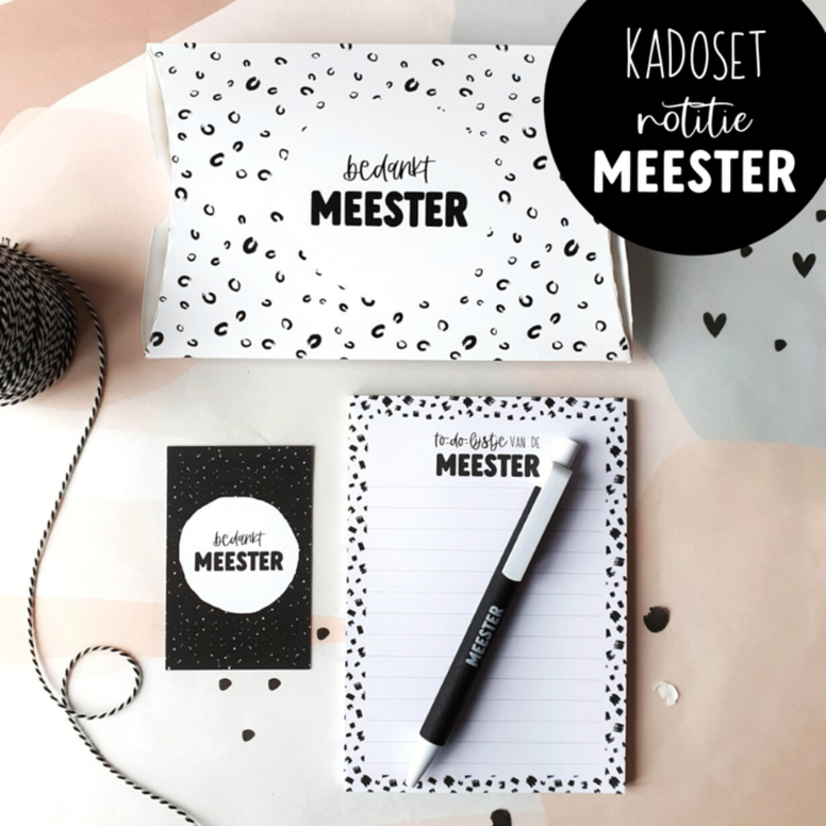 Glitz4kids Kadoset | meester | Notitieblok