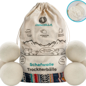 Glitz4kids Schapenwol Droogballen Set van 6