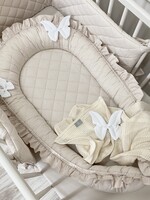 Glitz4kids Baby nestje - Beige Vlinders