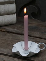 Chic Antique Kerzenhalter Shabby Chic - Rund - Antique Weiss - klein