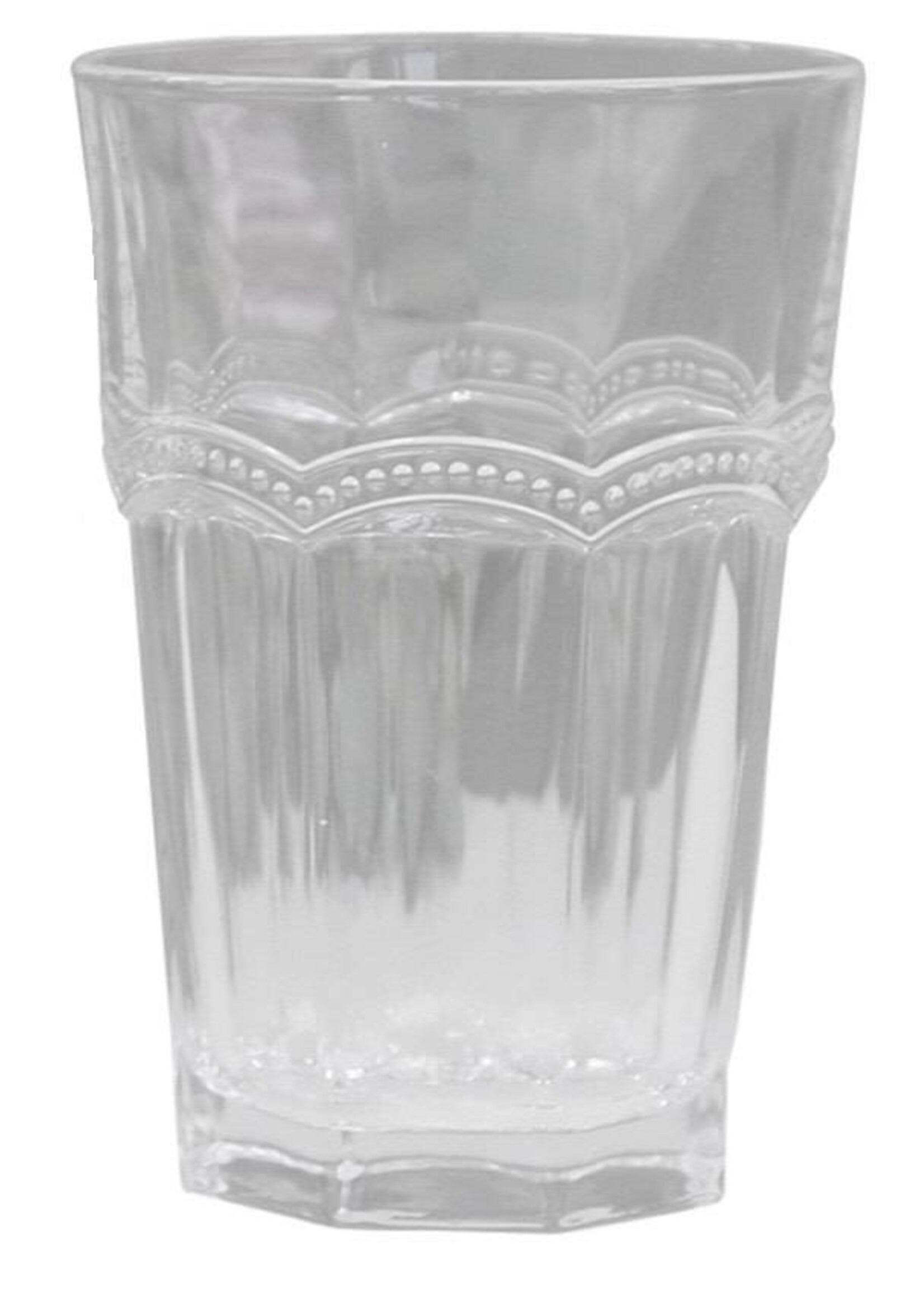 Chic Antique Trinkglas Antoinette mit Perlenkante - transparent