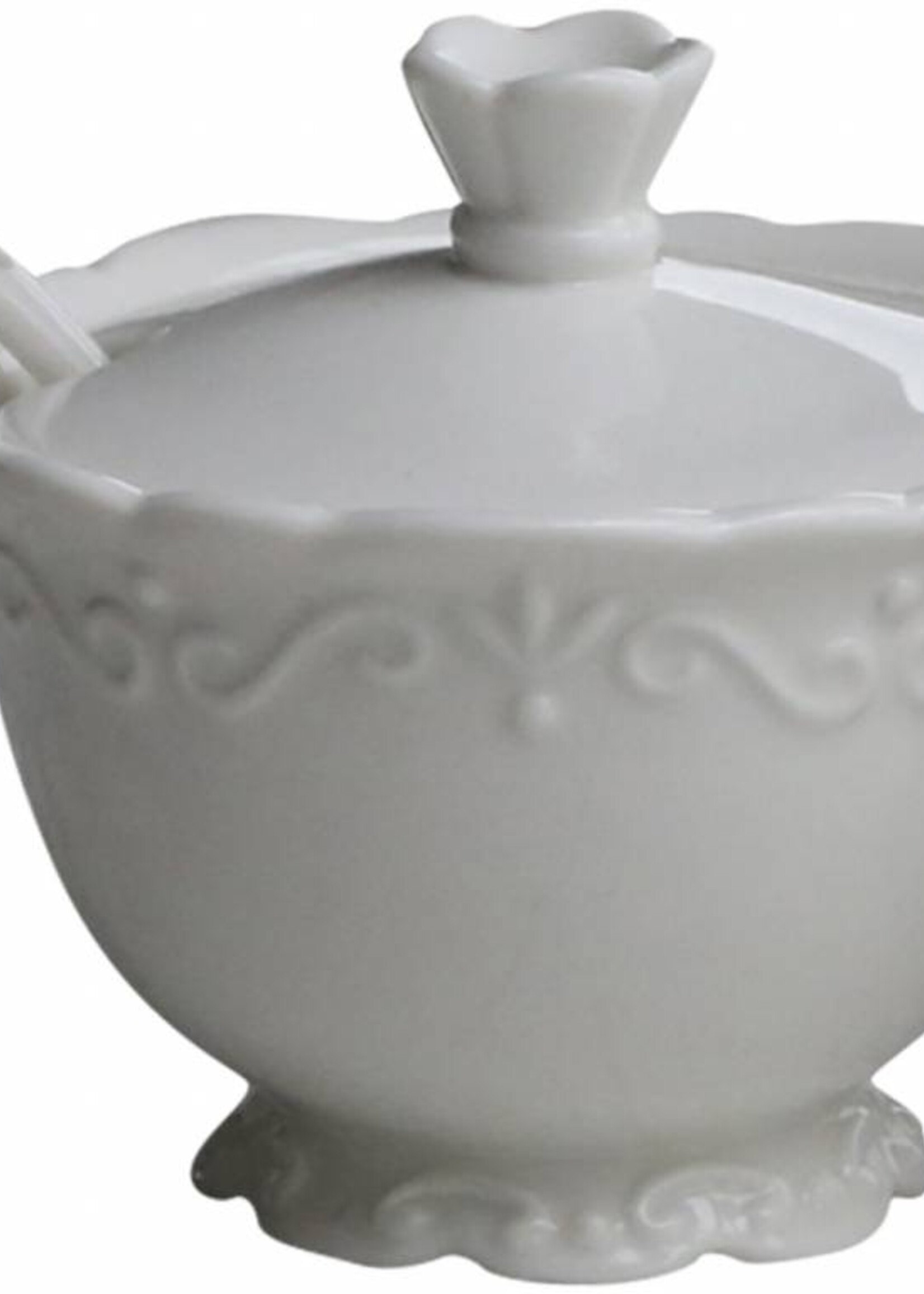 Chic Antique Zuckerdose mit Deckel Provence - 100% Porzellan