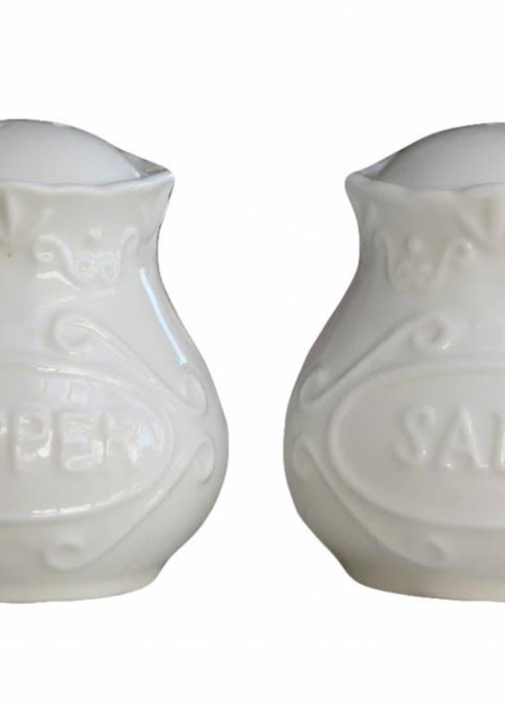 Chic Antique Salz & Pfeffer Set Provence - 100% Porzellan Weiss