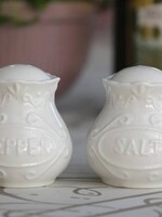 Chic Antique Salz & Pfeffer Set Provence - 100% Porzellan Weiss