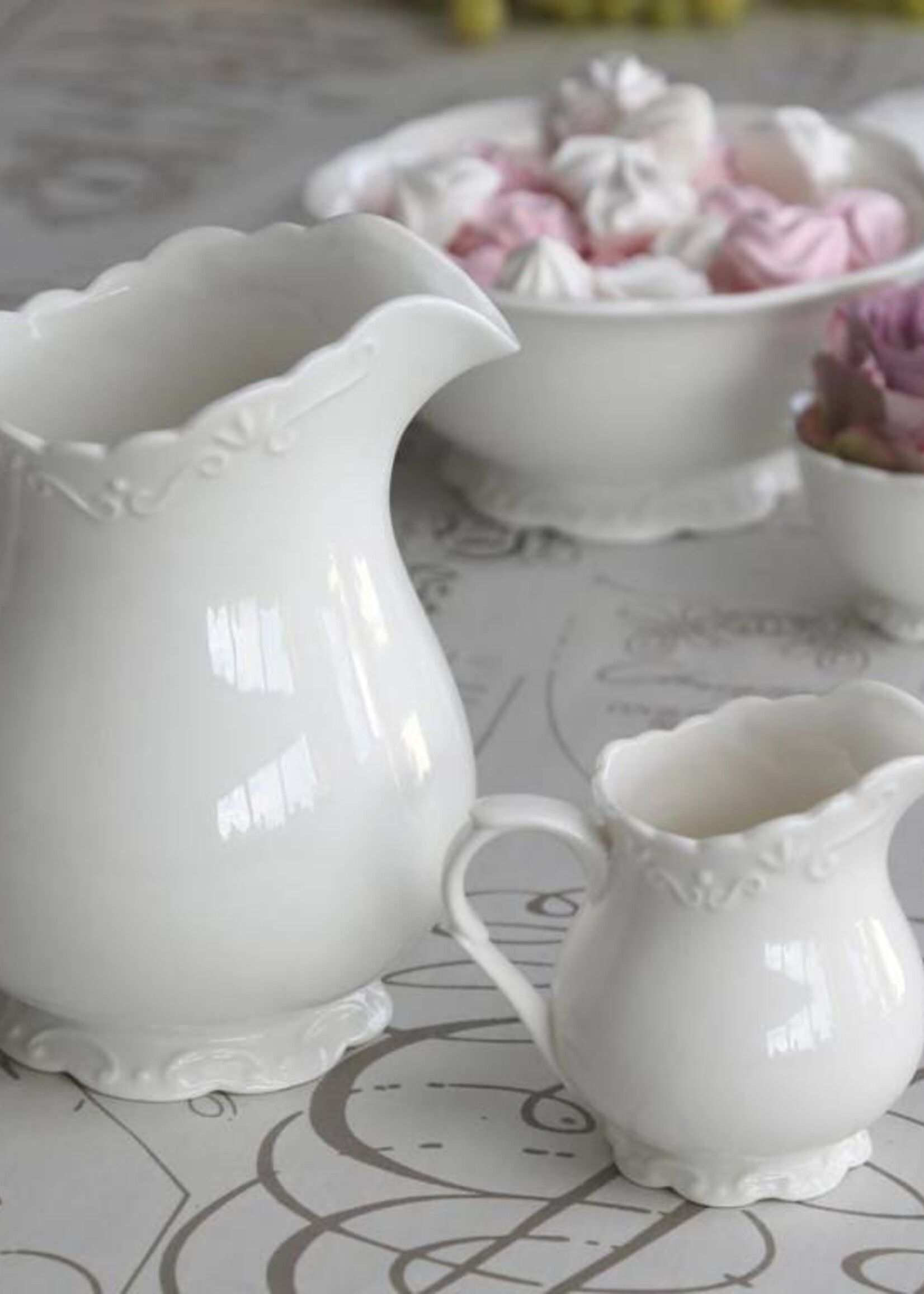 Chic Antique Milchkännchen Provence - Porzellan Weiss