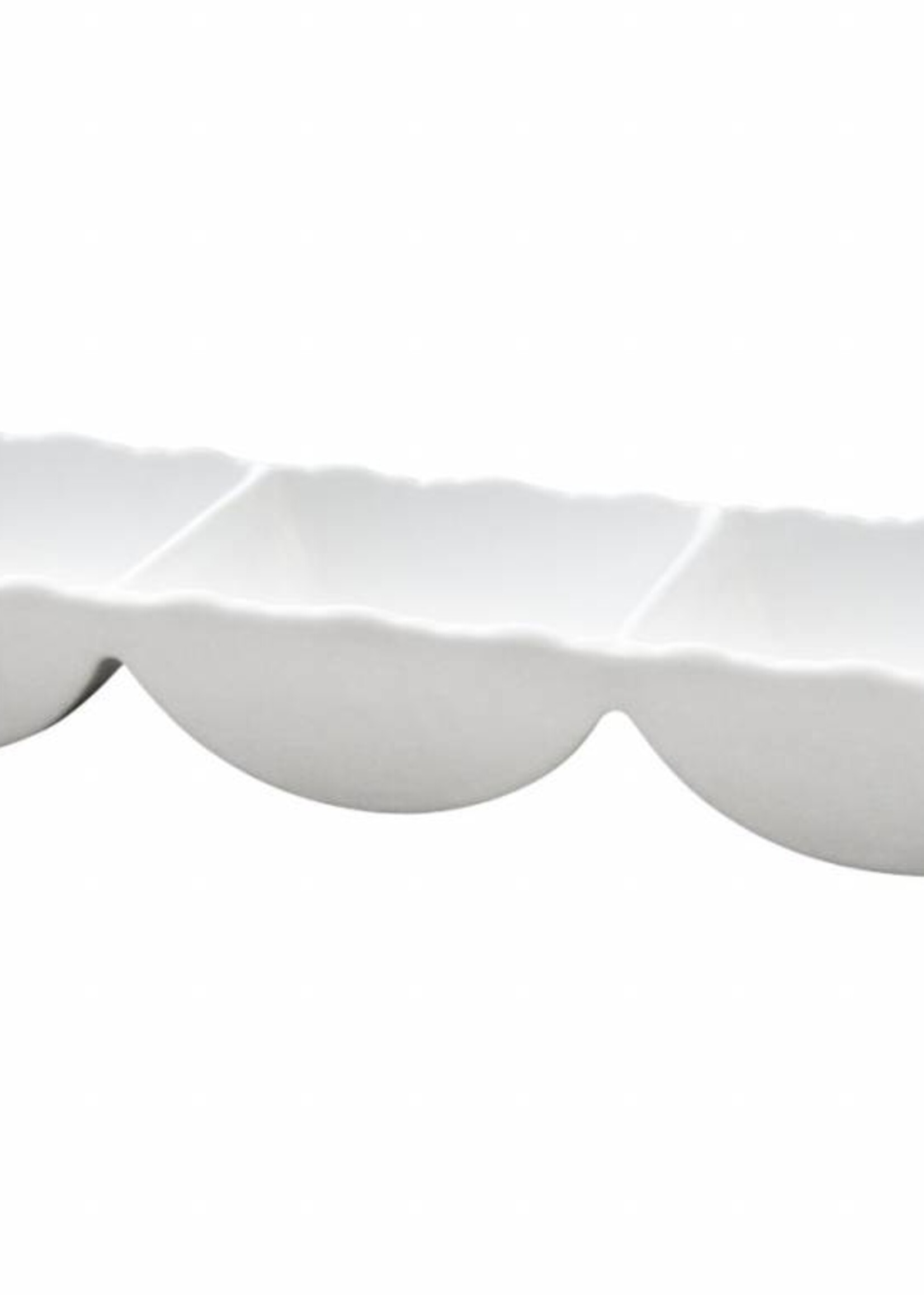 Chic Antique Snackschüssel Provence mit 3 Fächern - Porzellan Weiss