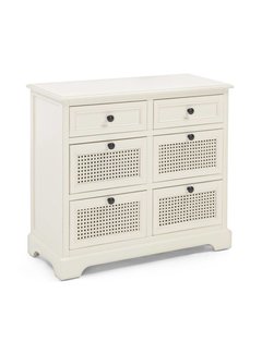 Shabby Chic Kommode Amabel | 6S Cremeweiss Shabby Chic Kommode Amabel | 6S Cremeweiss