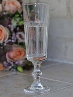 Chic Antique Champagnerglas Antoinette mit Perlenkante - Weiss