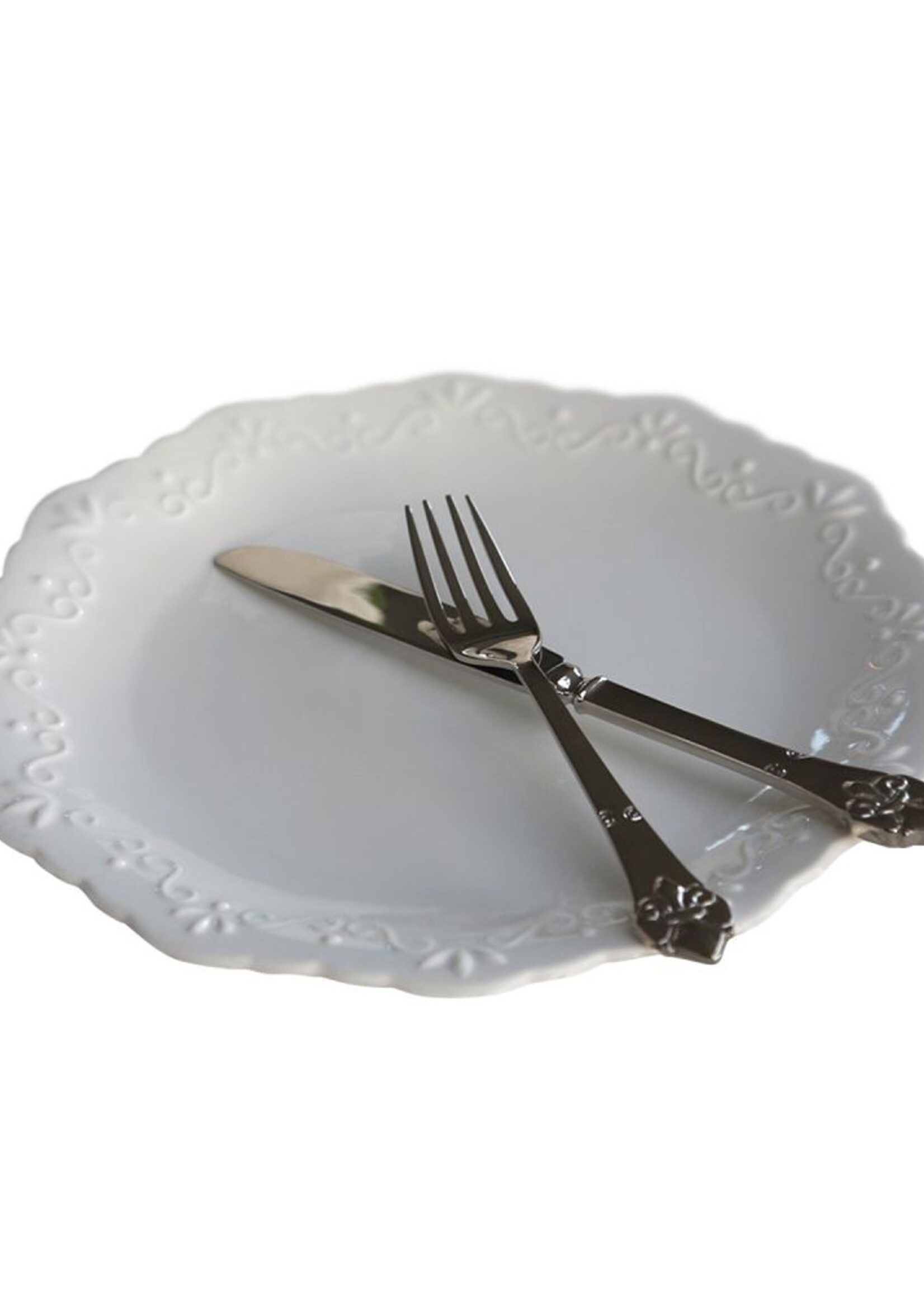 Chic Antique Speiseteller Provence - Porzellan in weiss