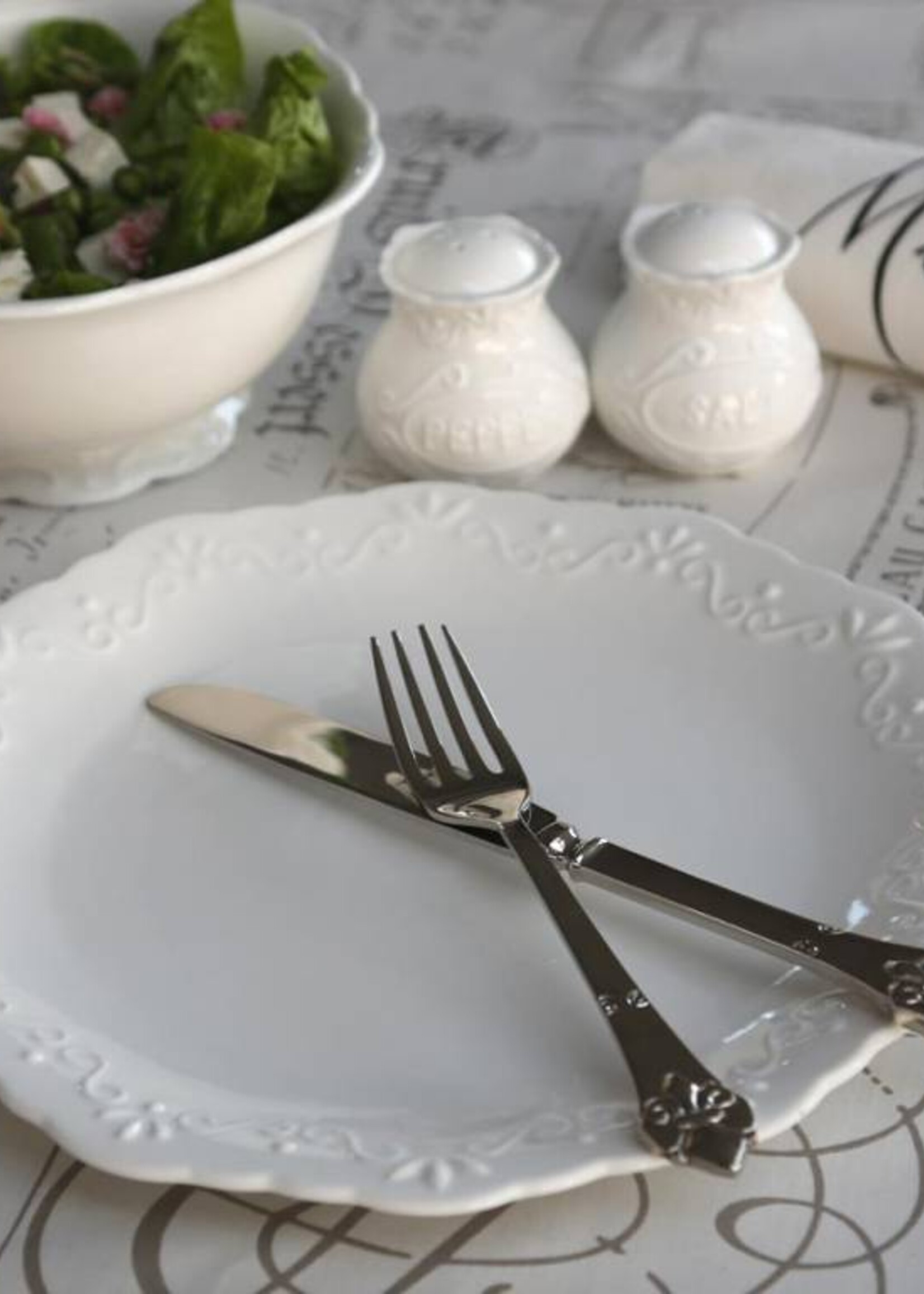 Chic Antique Speiseteller Provence - Porzellan in weiss