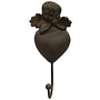 Garderobenhaken Vintage Heart - Dunkelrostfarben