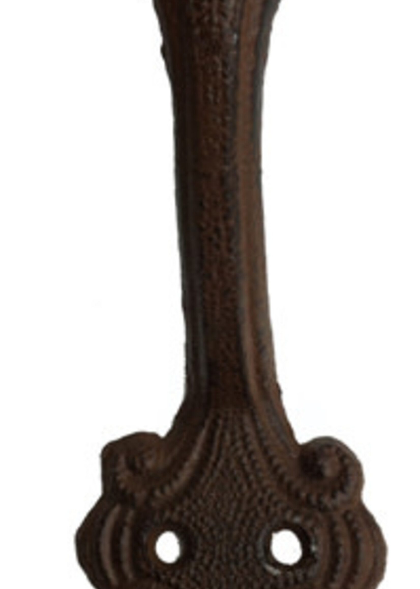 Dreier Haken mit Ornament - Vintage-Dunkelrostfarben