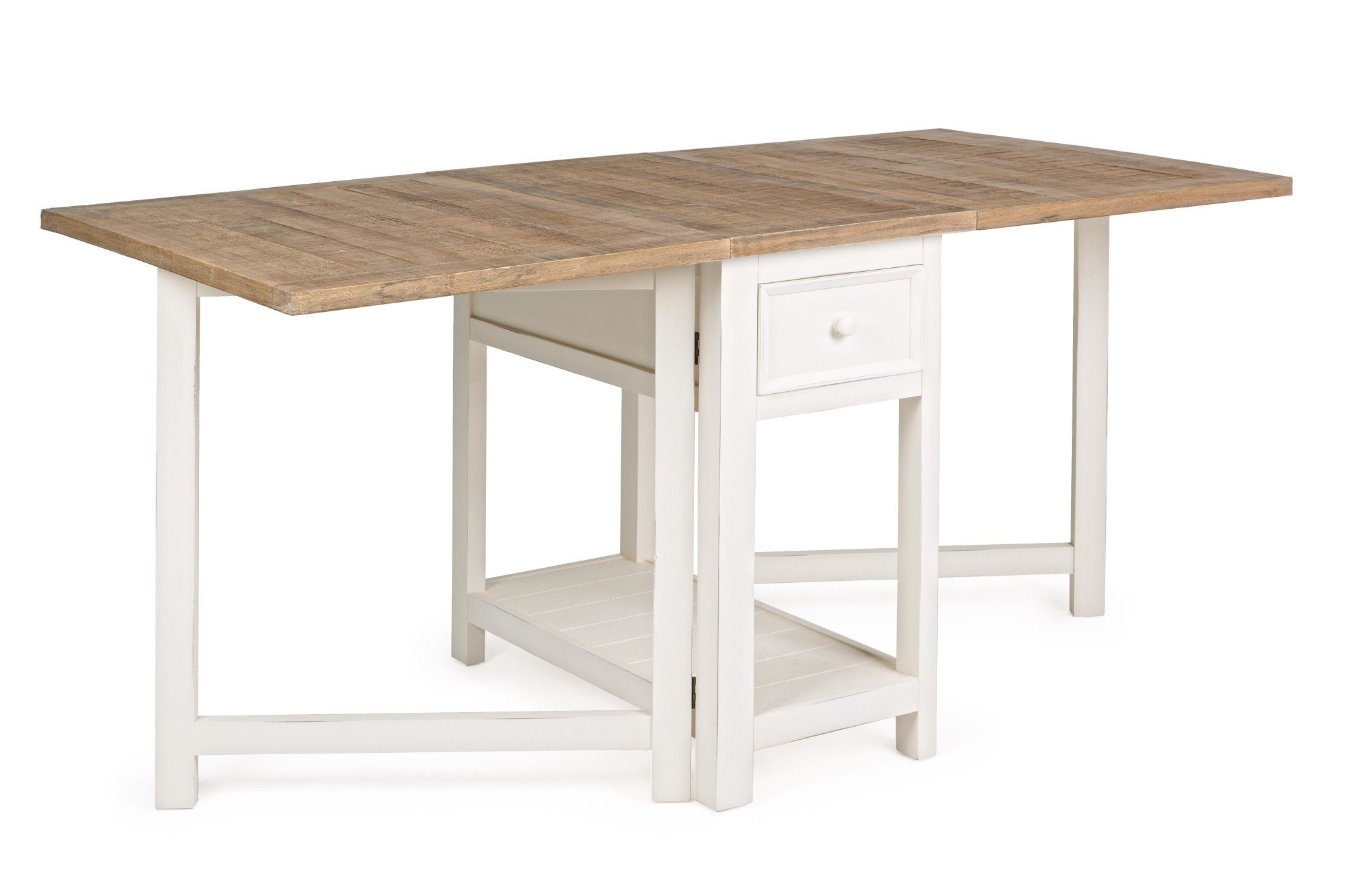 Küchentisch faltbar Tinnum | Landhausmöbel - Cremeweiss - Enchanté