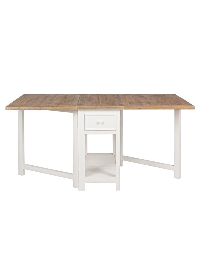 Küchentisch faltbar Tinnum | Landhausmöbel - Cremeweiss - Enchanté