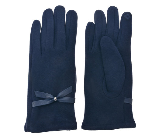 Clayre & Eef Handschuhe - Dunkelblau mit Smartphone Touch