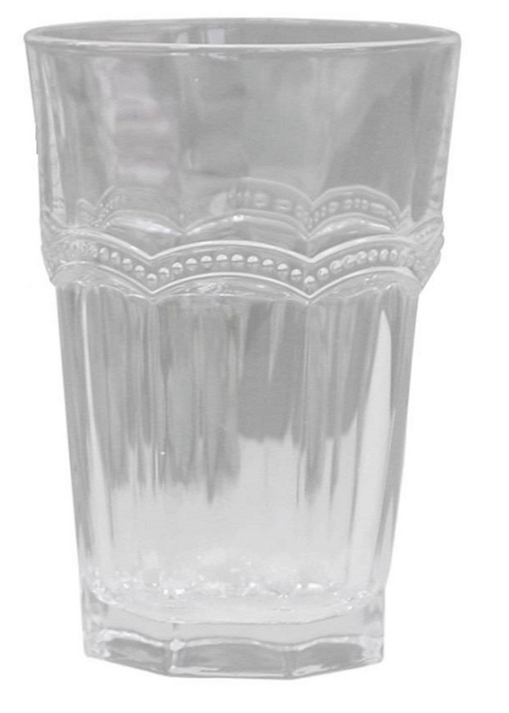 Chic Antique Trinkglas Antoinette mit Perlenkante - transparent