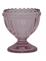 Chic Antique Eierbecher aus Glas mit Perlenkante - Rosa