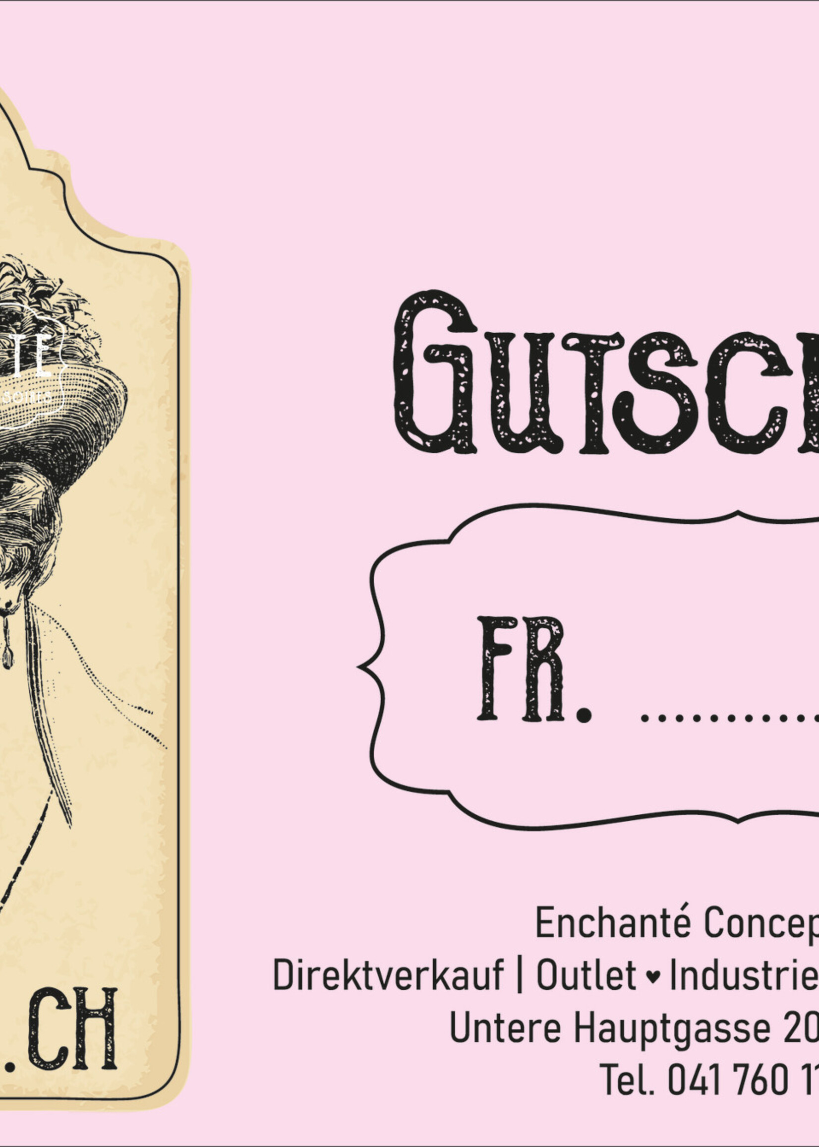 Enchanté Gutschein - Geschenkgutschein für Damen (50.- bis 200.-)