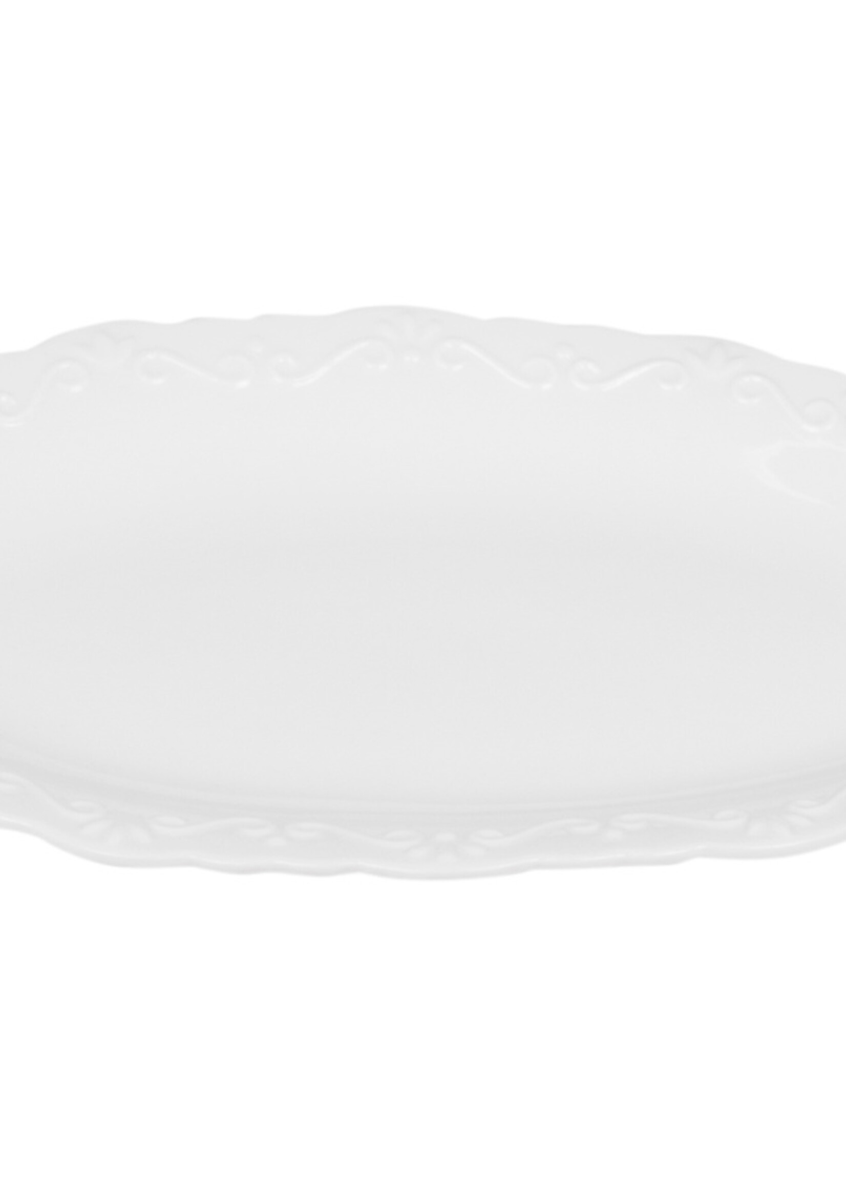 Chic Antique Dessertteller Provence OVAL - Porzellan Weiss