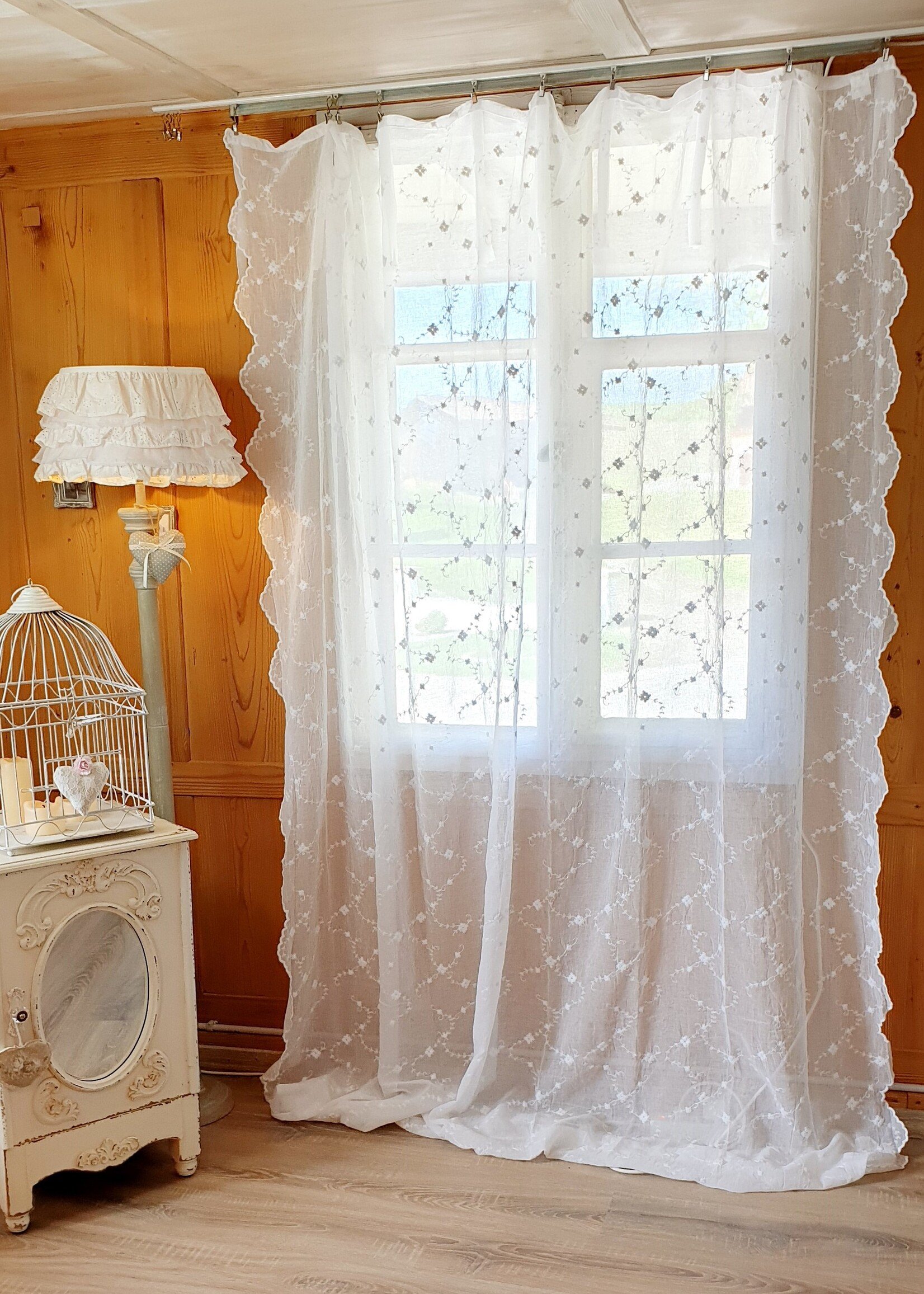 Vorhang "Rose" Weiss - 200x250cm