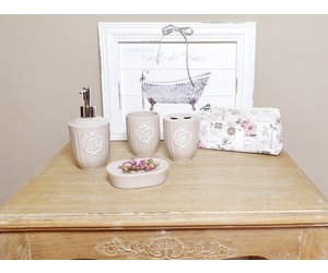 Badezimmer Set Camille Im Shabby Chic In Taupe Enchante