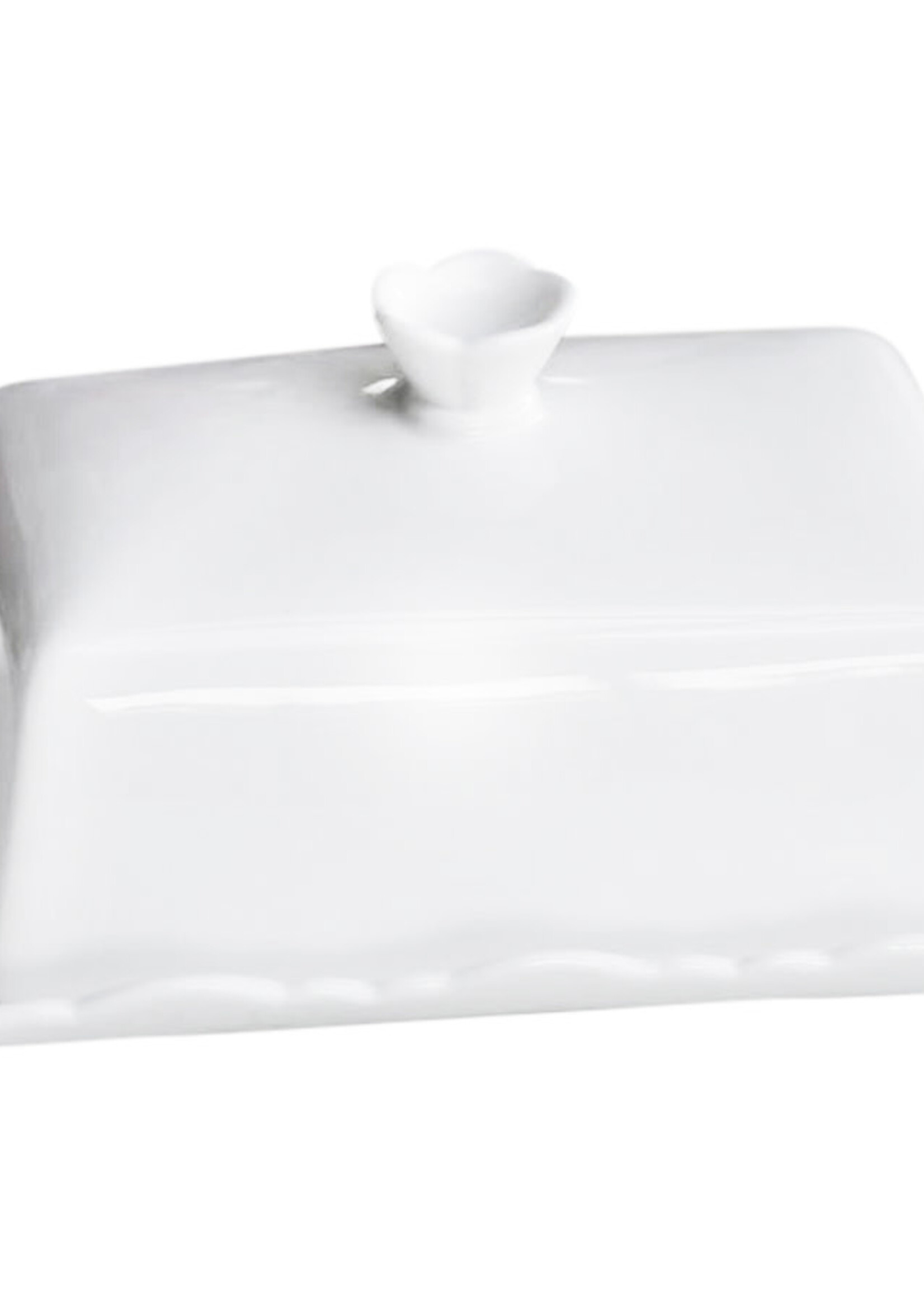 Chic Antique Butterdose Provence - 100% Porzellan Weiss