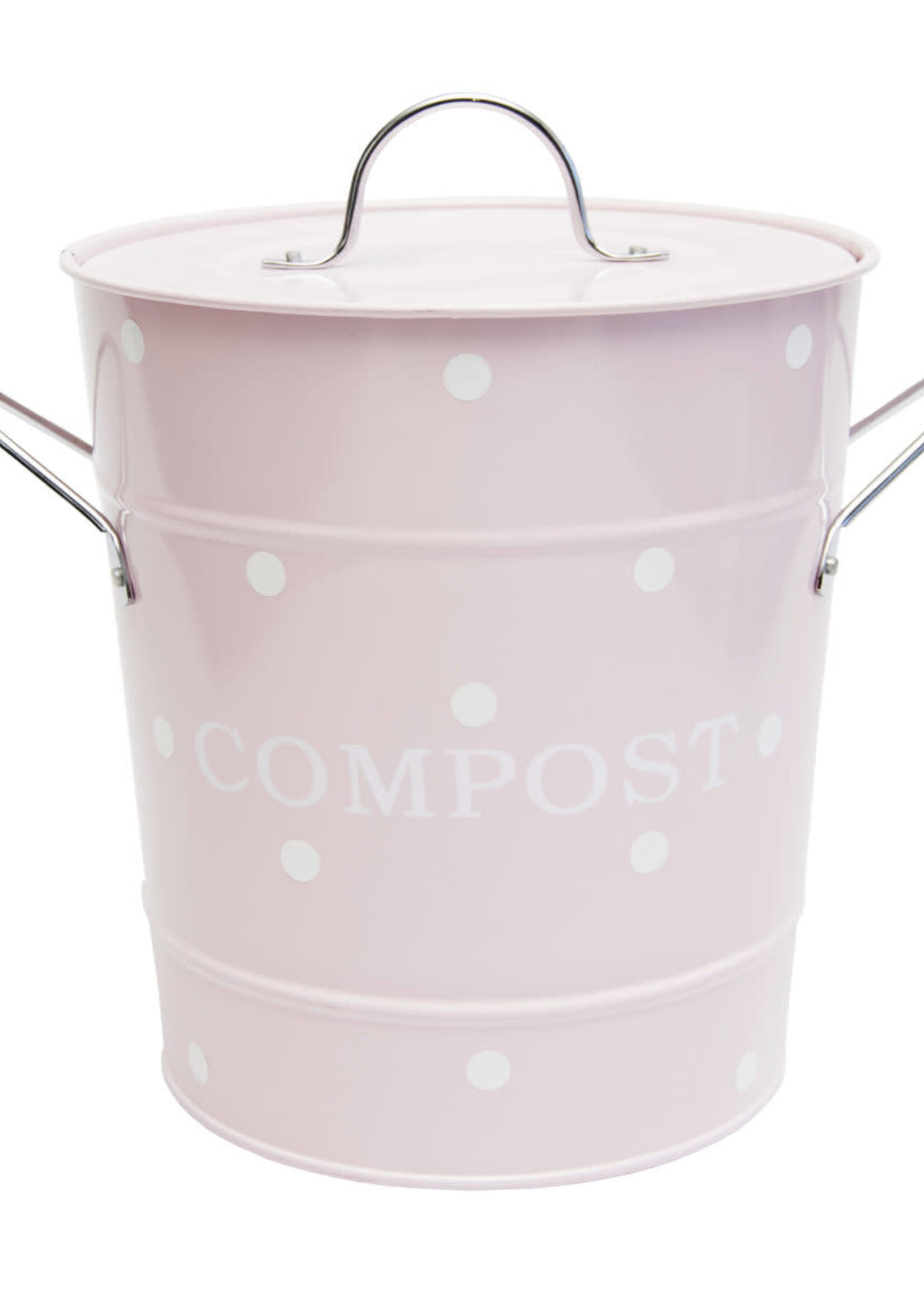 Isabelle Rose Kompost Kübel "Pink Dot" - 21x19cm