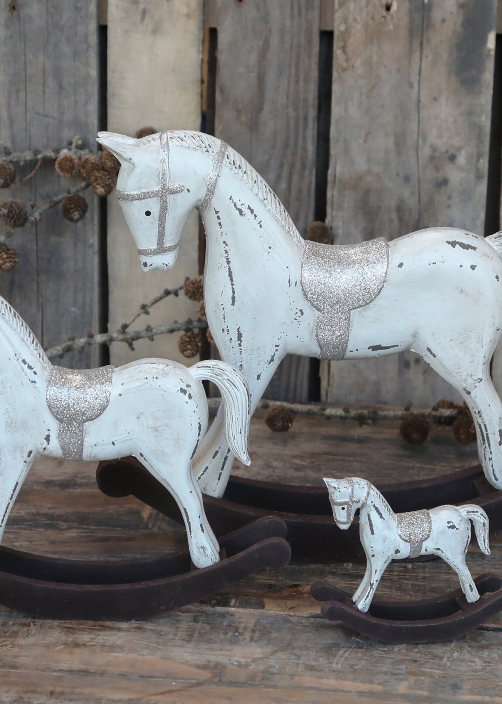 Chic Antique Schaukelpferd - 3 Grössen