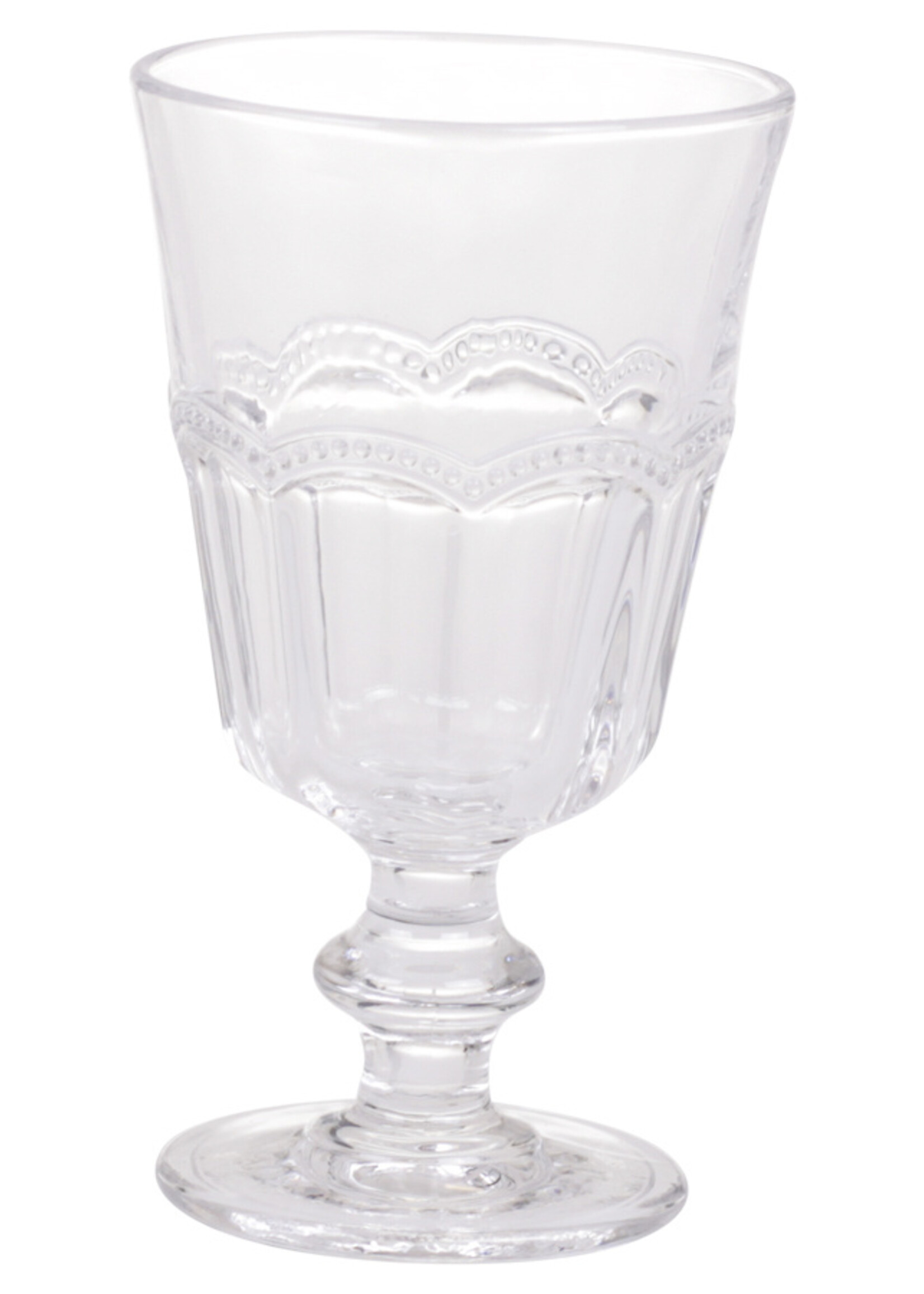 Chic Antique Weinglas Antoinette mit Perlenkante