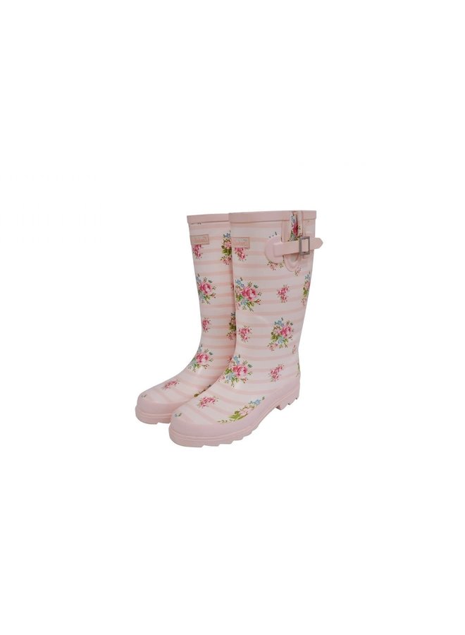 Gummistiefel mit Rosen - Rosa