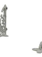 Enchanté Tablarhalter SET im Shabby Chic - Gusseisen in Antikweiss