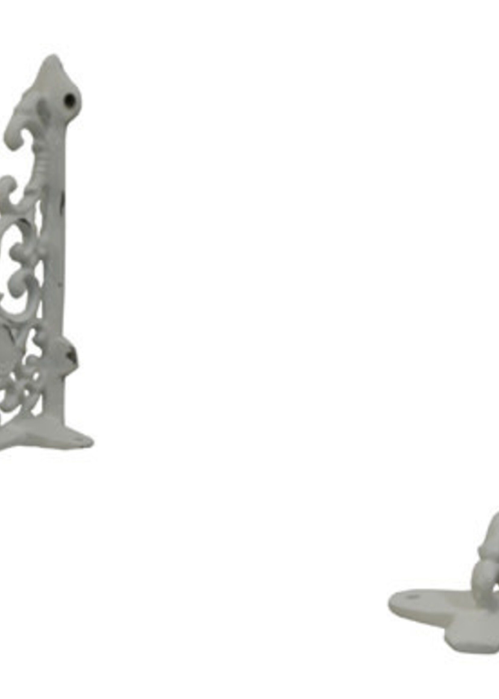 Enchanté Tablarhalter SET im Shabby Chic - Gusseisen in Antikweiss