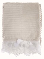 Plaid mit Volant - 140 X 170cm Beige