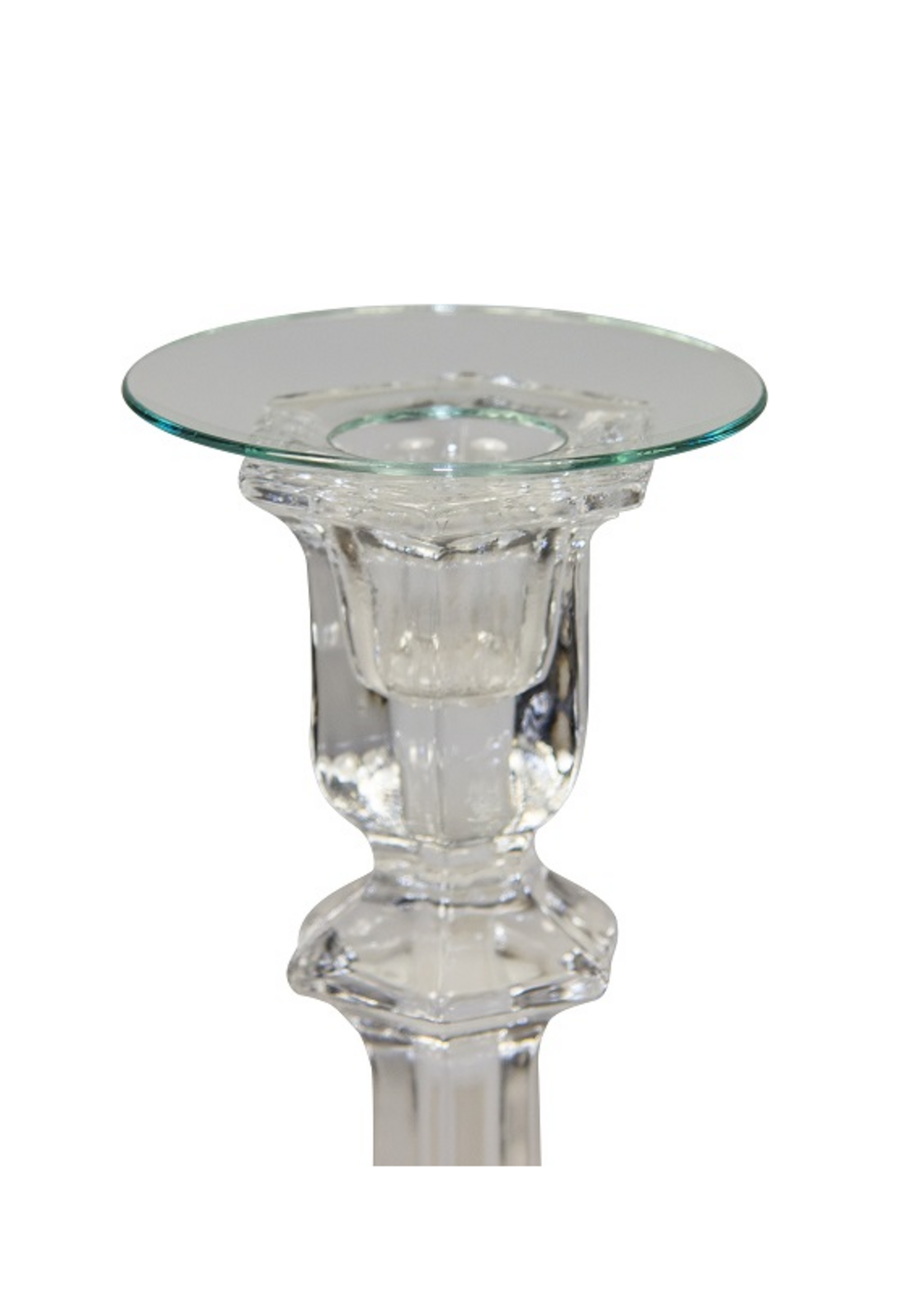 Kerzenmanschette aus Glas - Nature -7cm