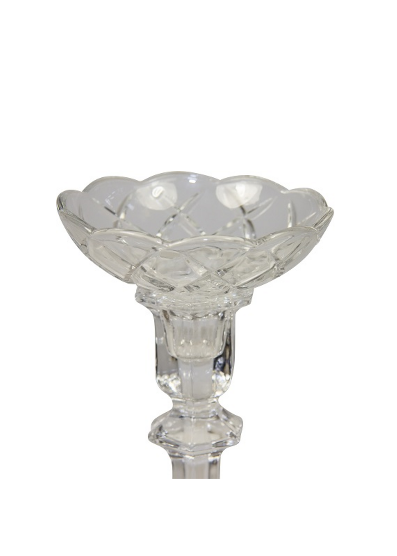 Kerzenmanschette aus Glas geschliffen - 10 cm