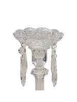 Kerzenmanschette aus Glas mit 4 Kristallen - 10 cm