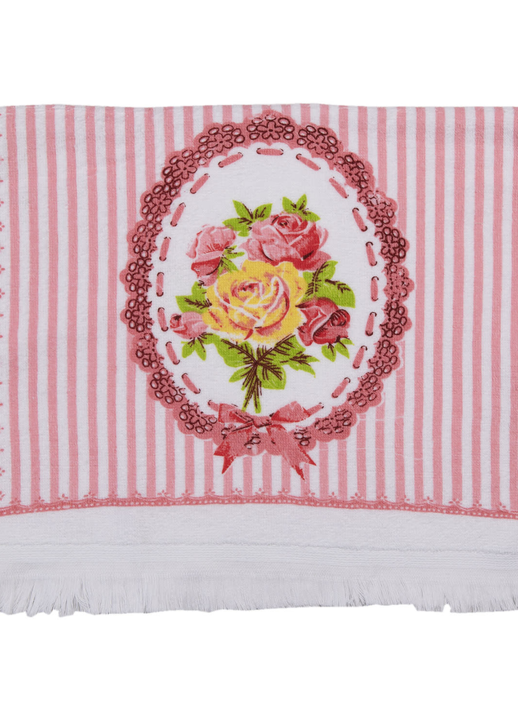 Clayre & Eef Gästetuch "Bluemestruus" - 40x60 cm Baumwolle