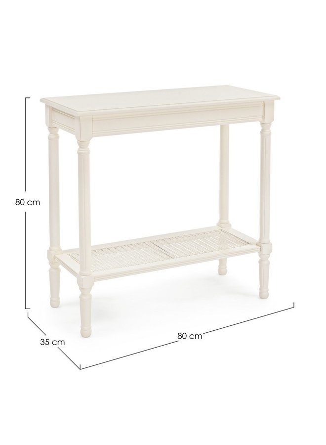 Shabby Chic Wandkonsole Amabel mit Netzboden