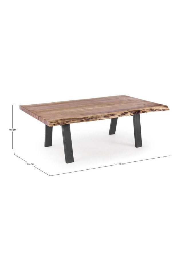 Couchtisch Aron aus Massivholz - 115X65x40 cm