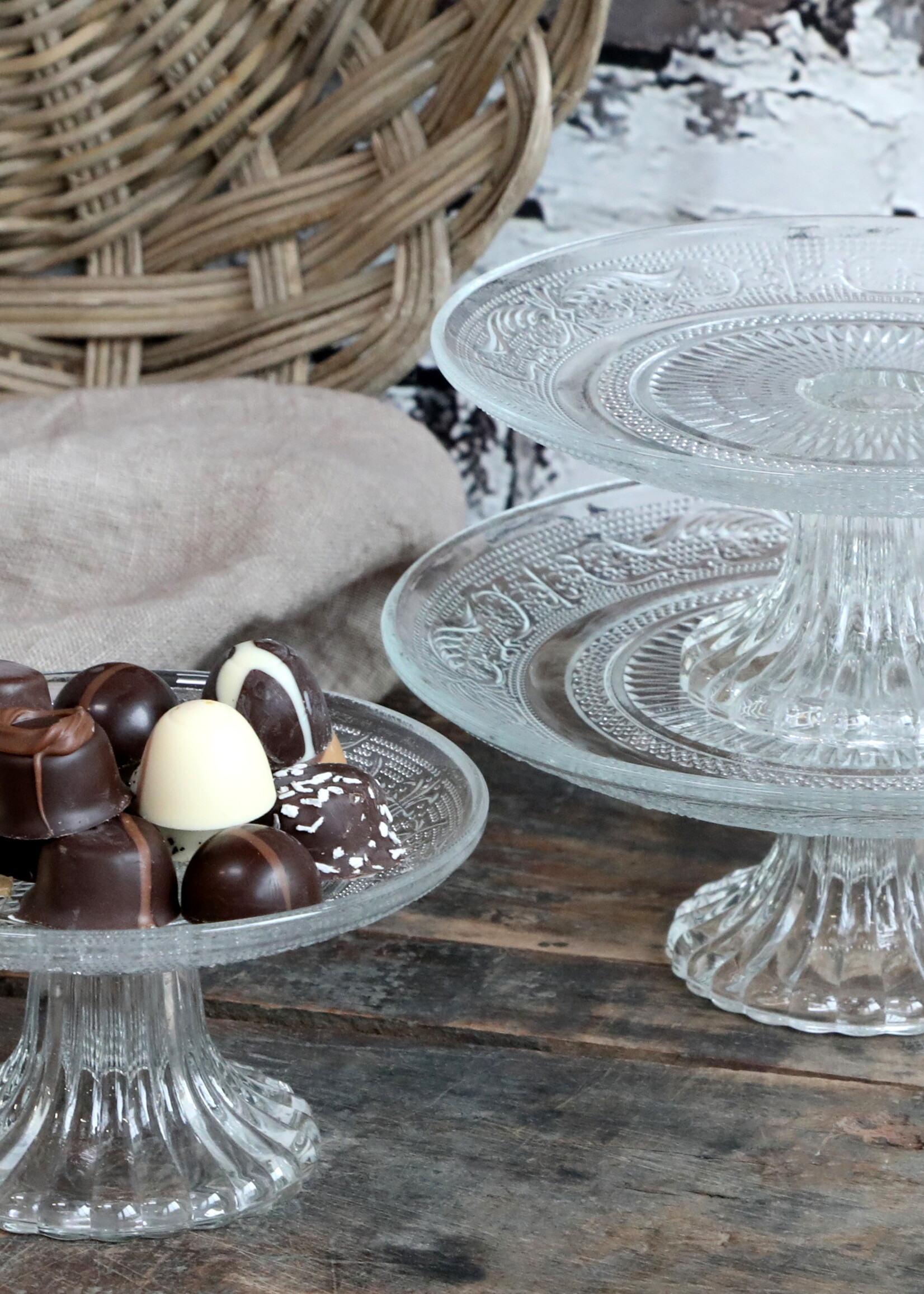 Chic Antique Etagere aus Glas - D20