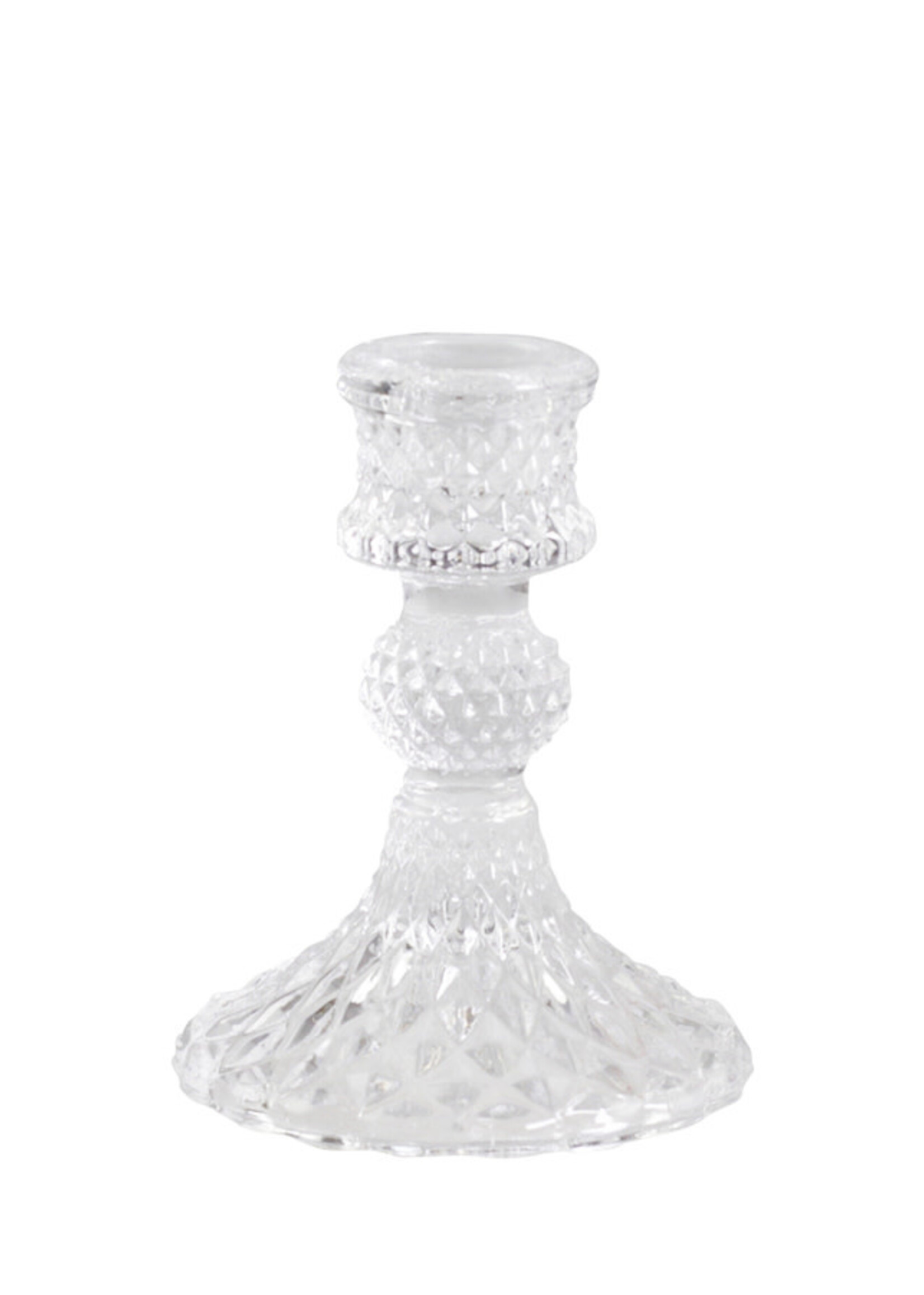 Chic Antique Kerzenständer mit Diamantenschnitt - H10