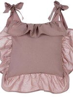 Sitzkissenhülle mit Volant - 40x40cm - Rosa