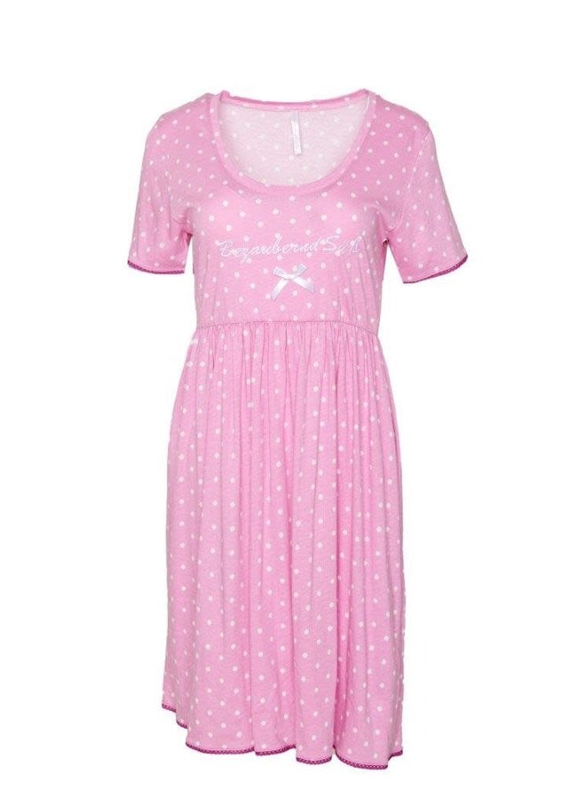 Nachthemd Damen Babydoll "Bezaubernd süss", rosa allover