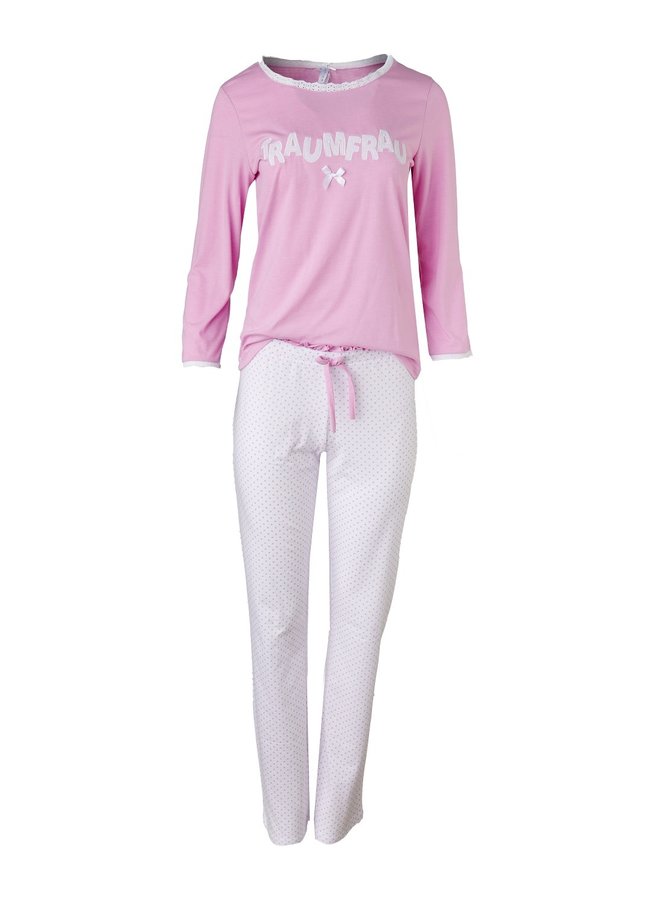 Pyjama "Traumfrau", rosa/allover
