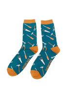 Lustige Bambus Socken - "Werkzeuge" Grün (40-45)