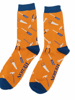 Lustige Bambus Socken - "Werkzeuge" Gelb (40-45)