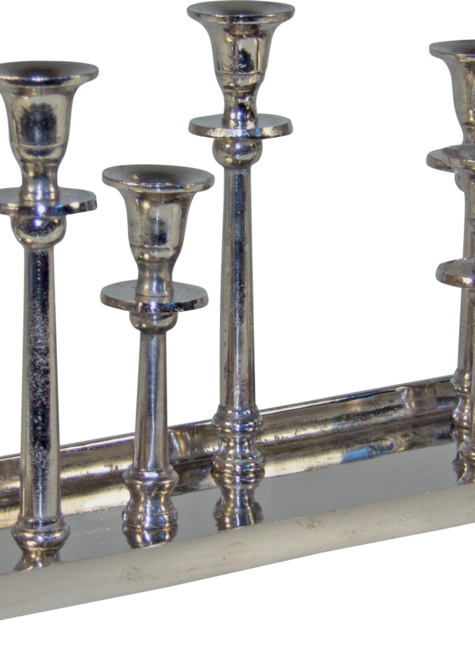 Kerzenständer für 7 Kerzen - Antik-Silber