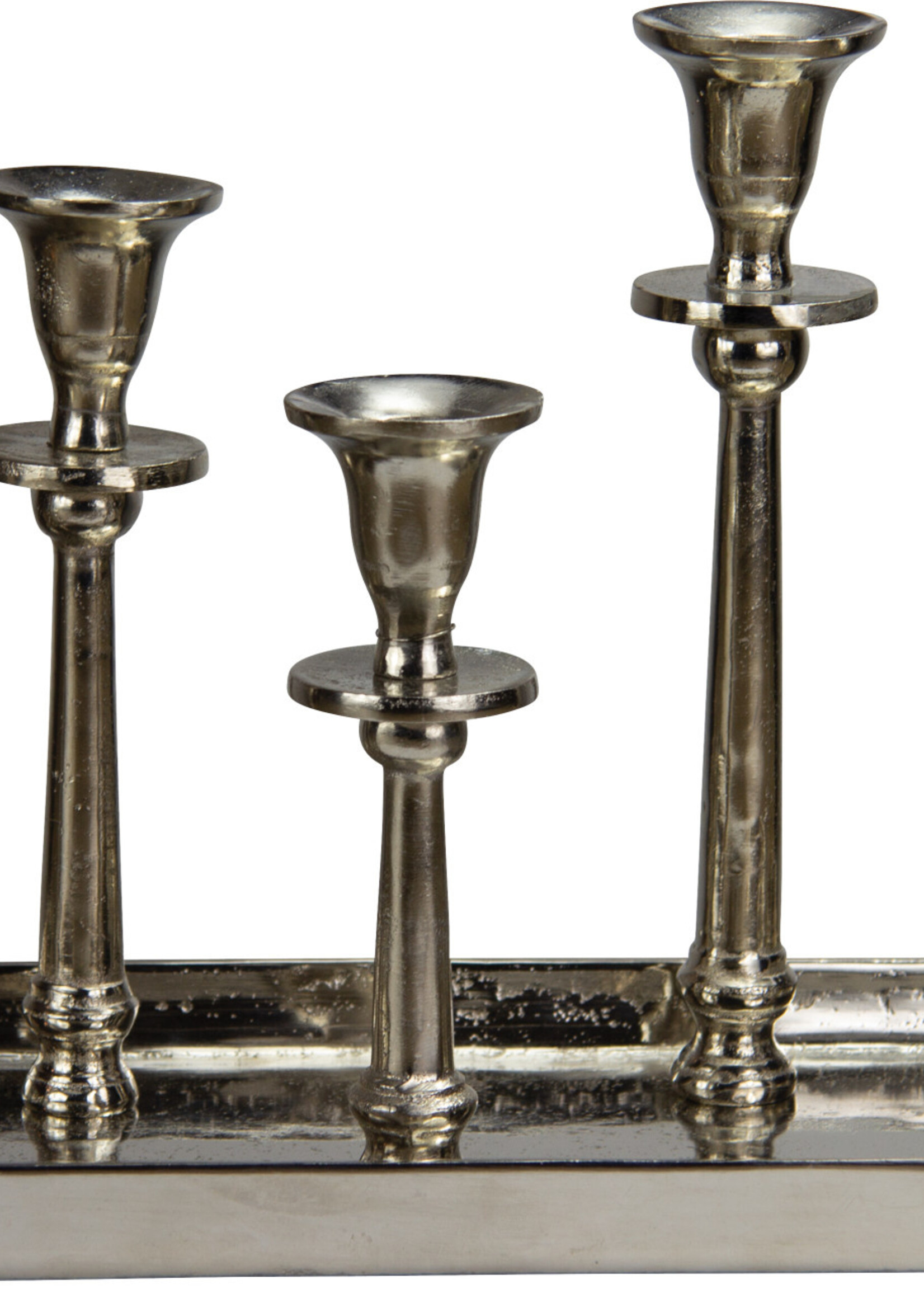 Kerzenständer für 5 Kerzen - Antik-Silber