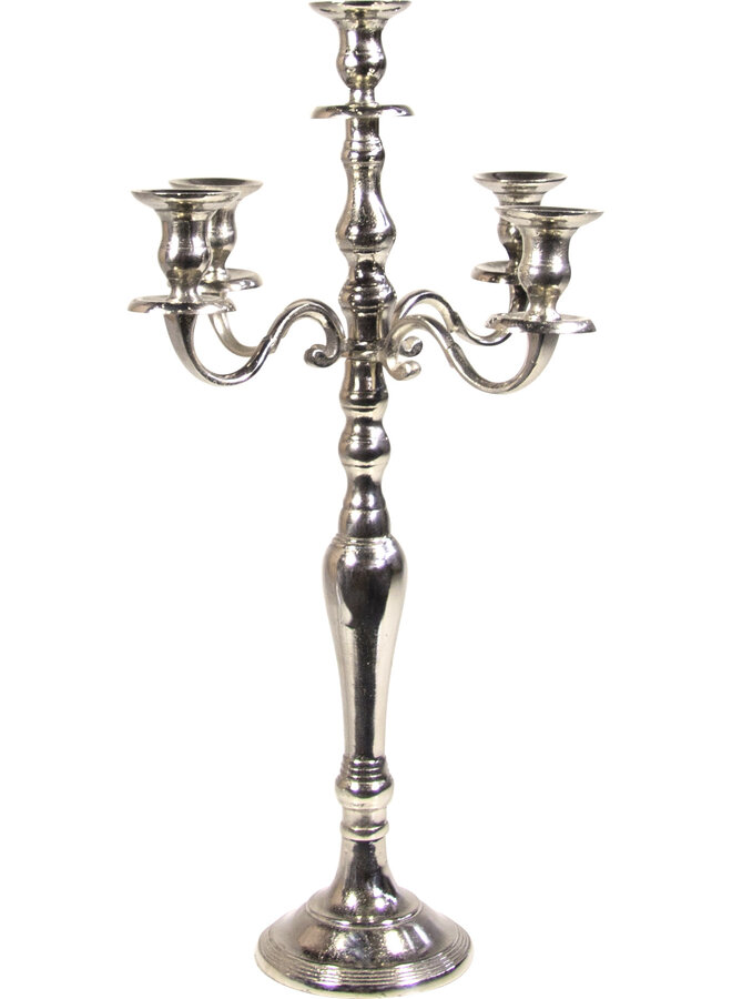Kerzenständer 4-armig-68cm - Antik-Silber
