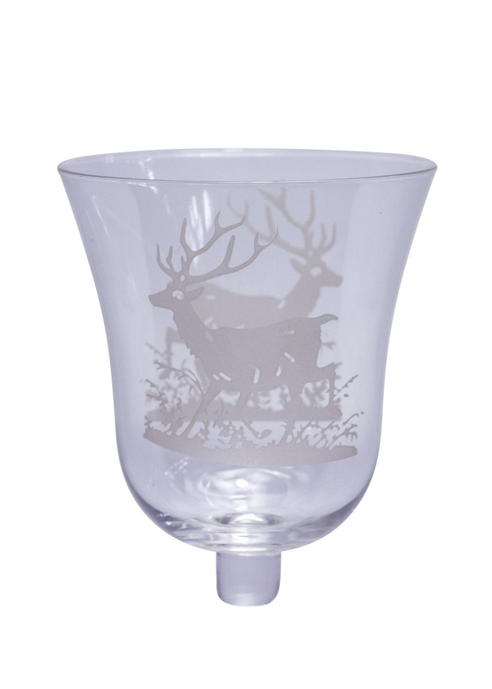 Teelicht Aufsatzglas - Hirsch - Höhe 11 cm